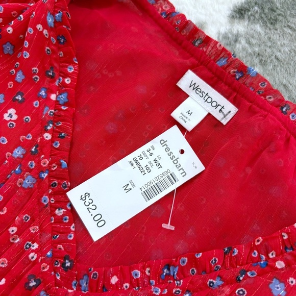 NWT Westport Floral Sleeveless Blouse - Picture 4 of 12